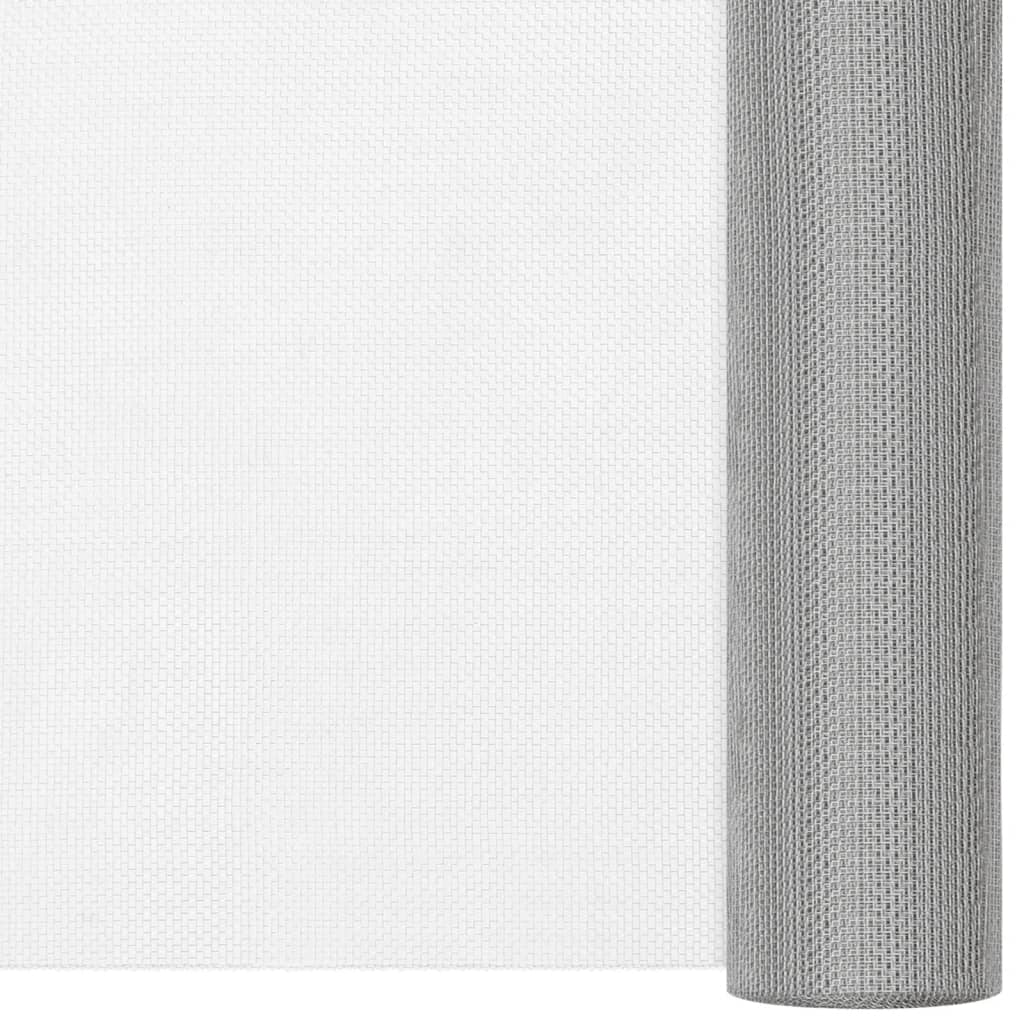 Rede de malha 112x500 cm aço inoxidável prateado