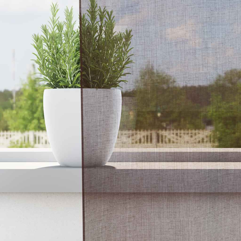 Cortinas de voile com aba 2 pcs castanho