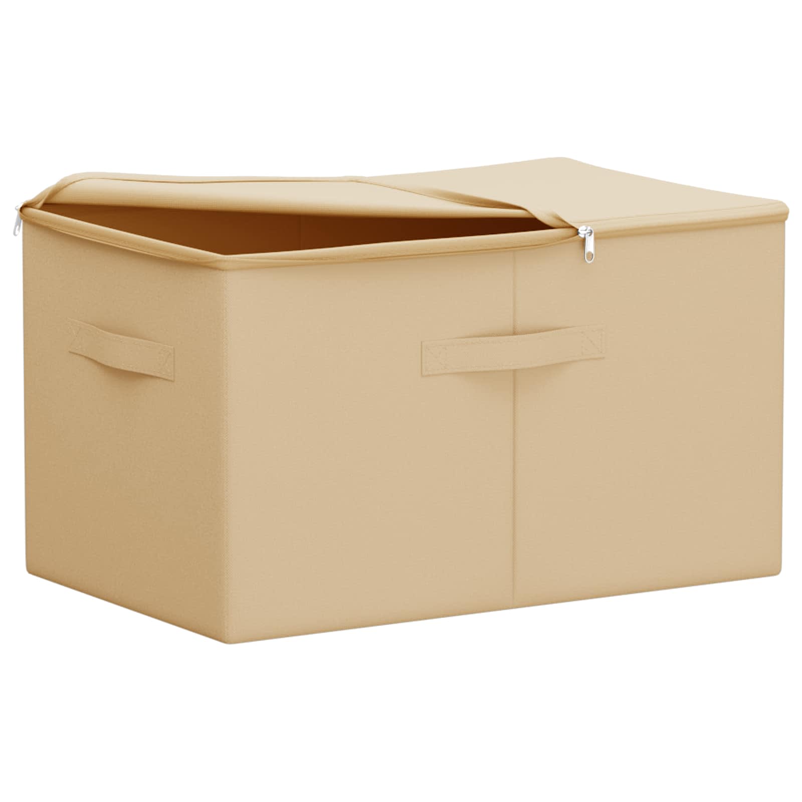 Caixa de armazenamento 24 unid. tecido não tecido 90,3 l creme