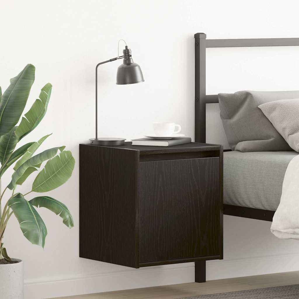 Mesa de cabeceira de parede 38x34x40 cm preto