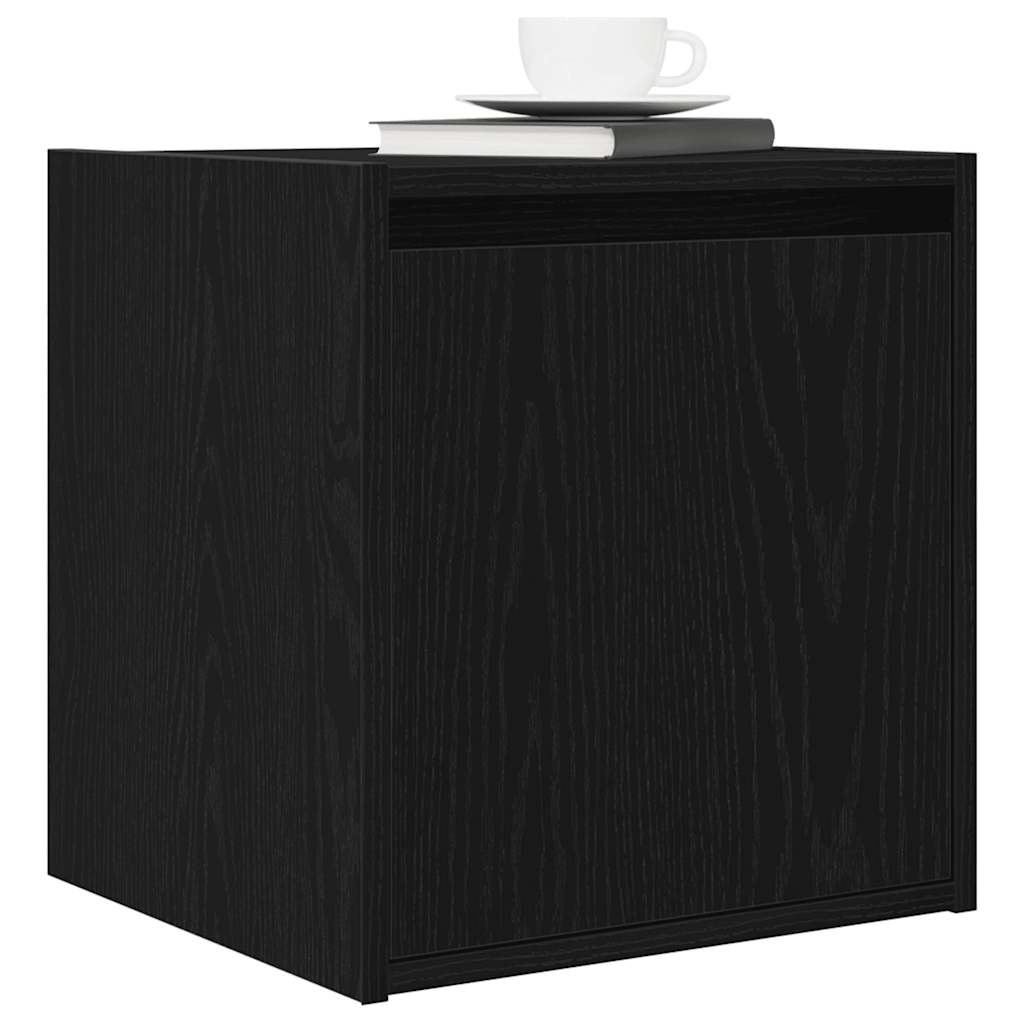 Mesa de cabeceira de parede 38x34x40 cm preto
