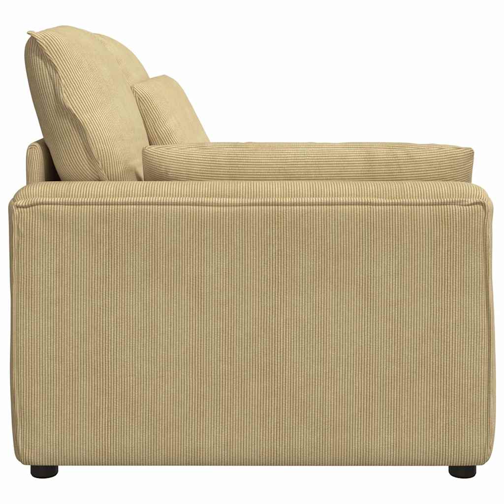 Módulo de extremidade de apoio de braço para sofá modular com almofadas, cinza e verde, 100 cm