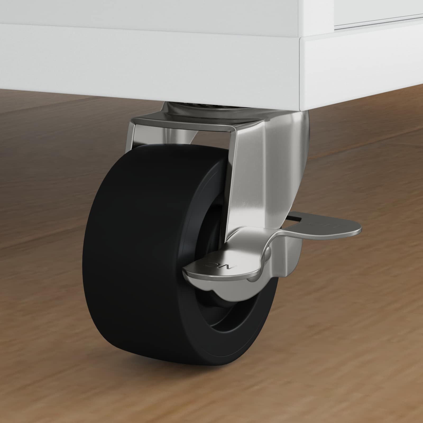 Roda 2 unid. preto e prateado 50,7 x 50,7 x 24,4 mm