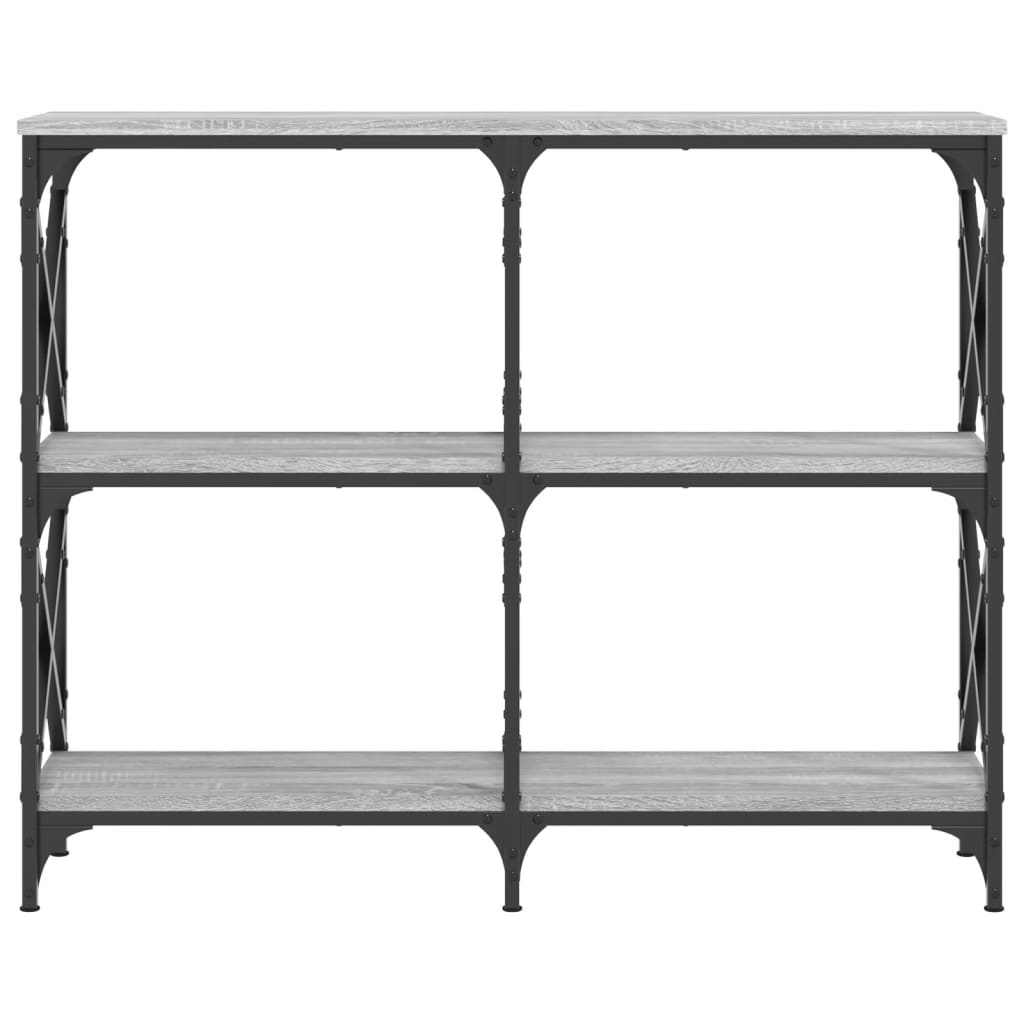 Mesa consola 100x28x80,5cm derivados de madeira cinzento sonoma