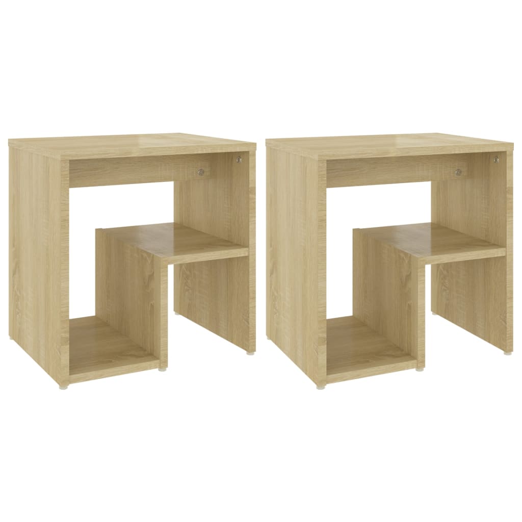 Mesas de cabeceira 2 pcs derivados de madeira carvalho sonoma