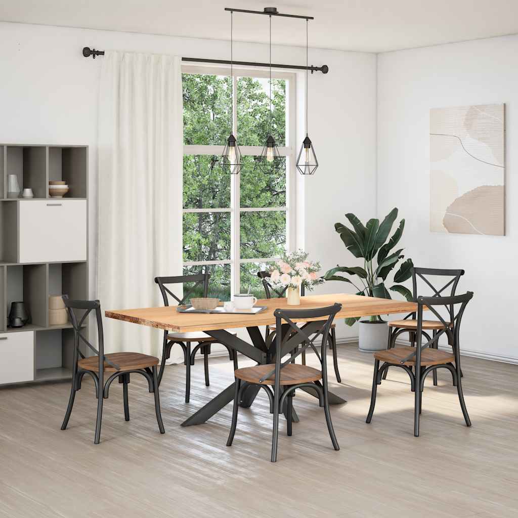 Pé de mesa de jantar em formato de aranha, antracite, 150x78x(72-73) cm, aço