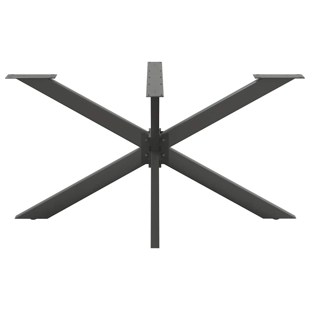 Pé de mesa de jantar em formato de aranha, antracite, 150x78x(72-73) cm, aço
