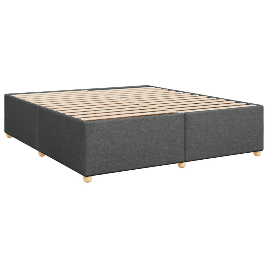 Estrutura de cama sem colchão 180x200 cm tecido cinzento-escuro
