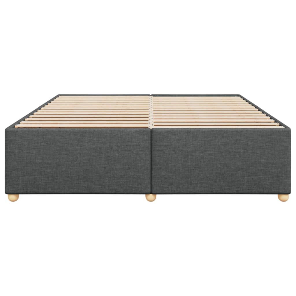 Estrutura de cama sem colchão 180x200 cm tecido cinzento-escuro