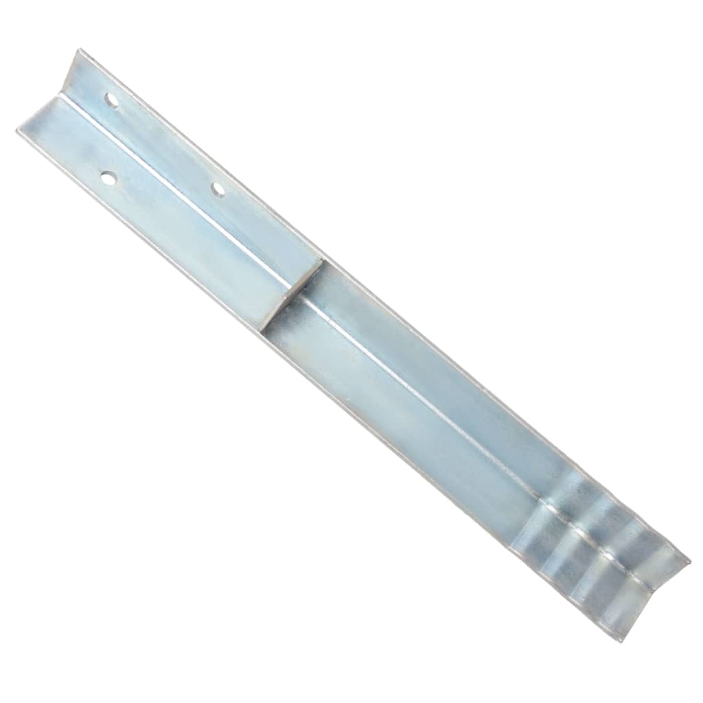 Âncora de fixação no chão em l 2 pcs aço galvanizado 5x5x50 cm