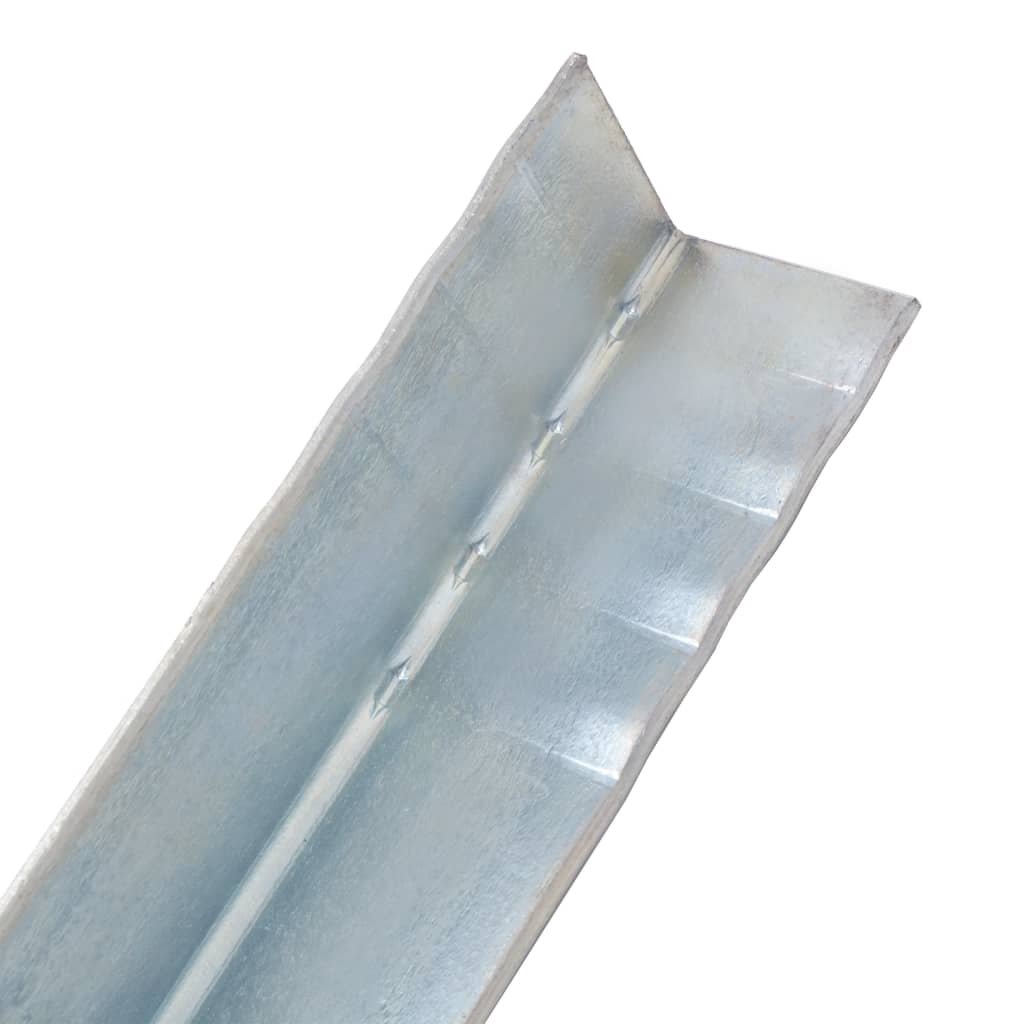 Âncora de fixação no chão em l 2 pcs aço galvanizado 5x5x50 cm