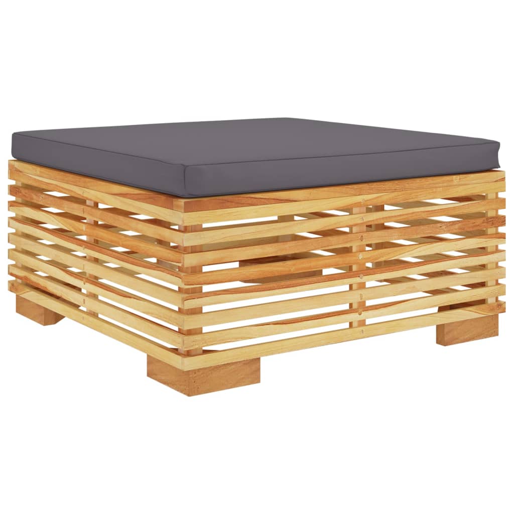 2 Pcs conjunto lounge de jardim madeira de teca maciça
