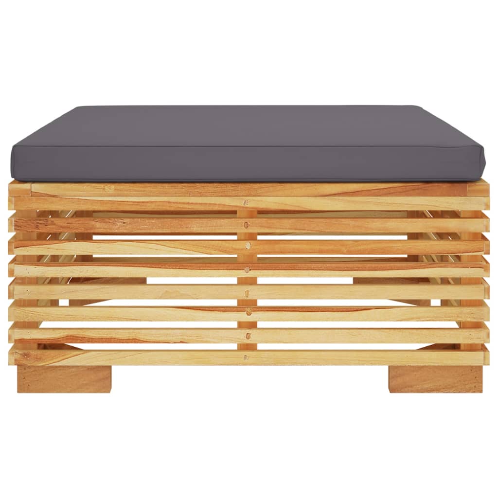 2 Pcs conjunto lounge de jardim madeira de teca maciça