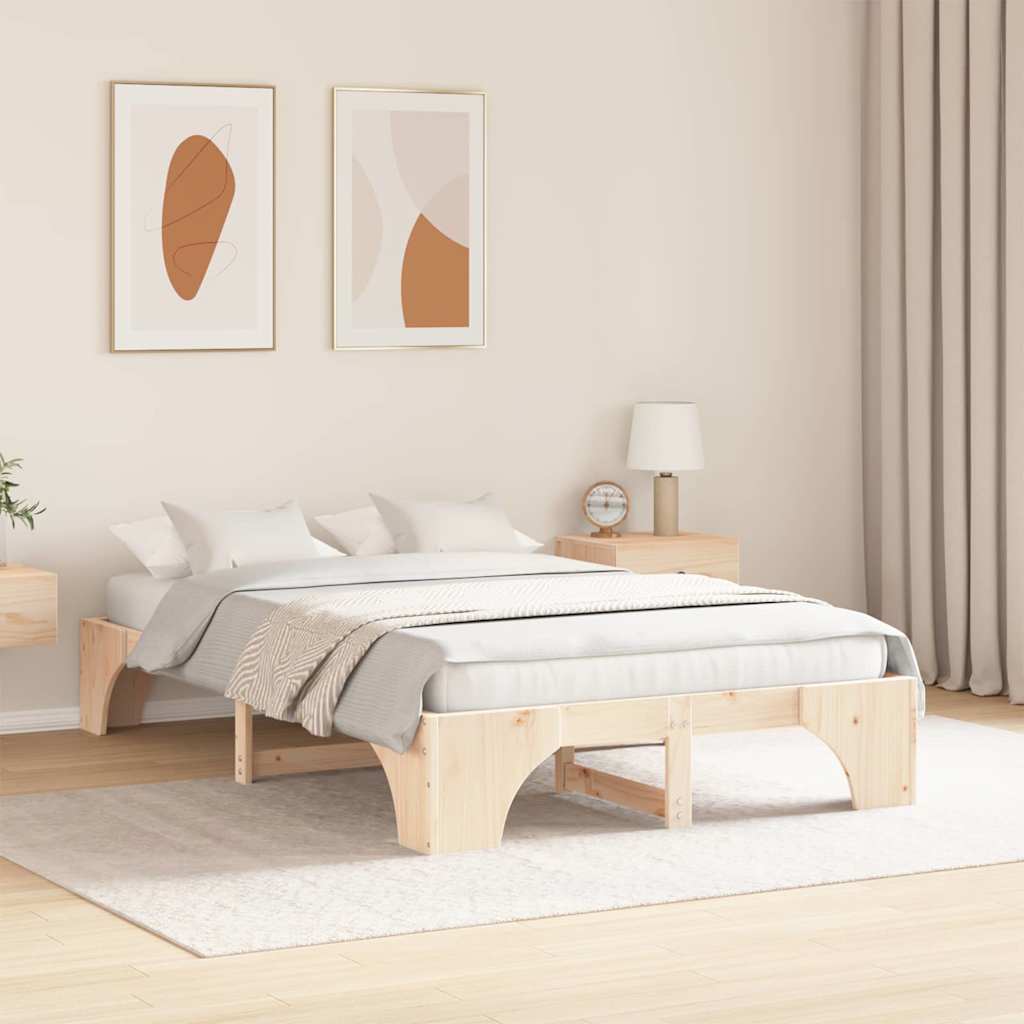 Estrutura da cama natural 140 x 190 cm