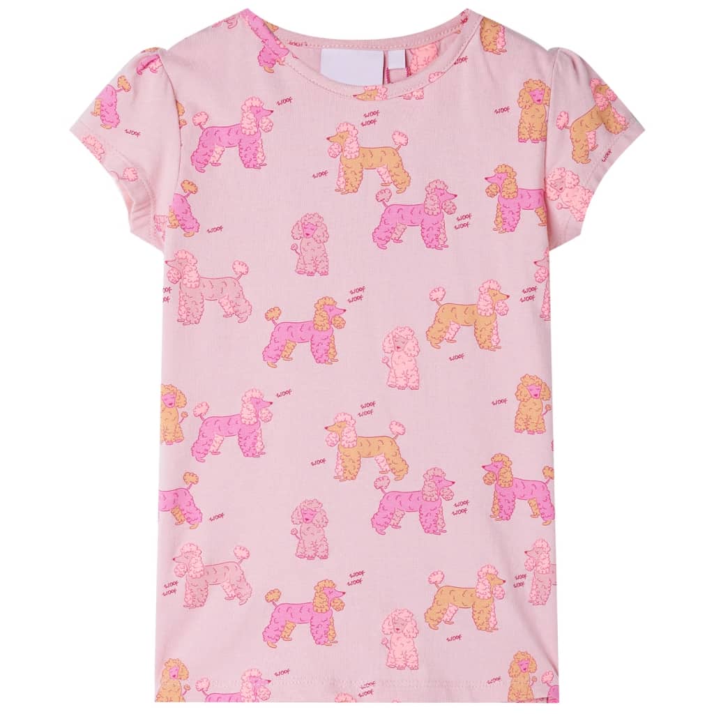 Pijama de manga curta para criança rosa-claro 92