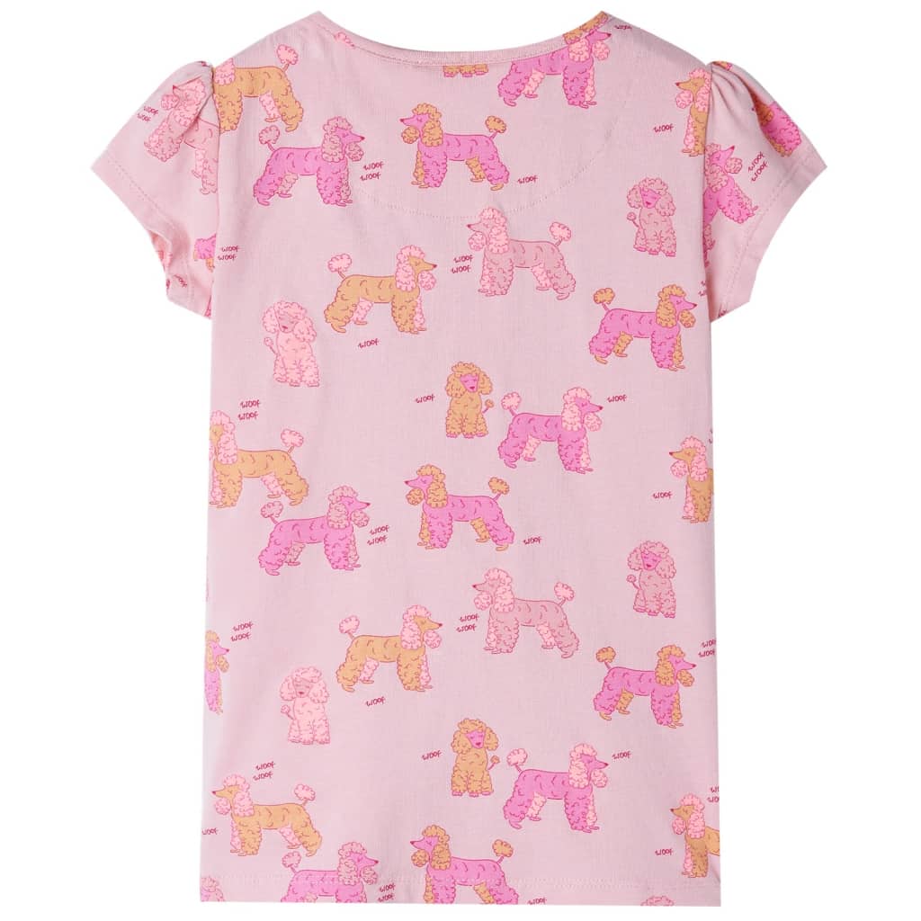 Pijama de manga curta para criança rosa-claro 92