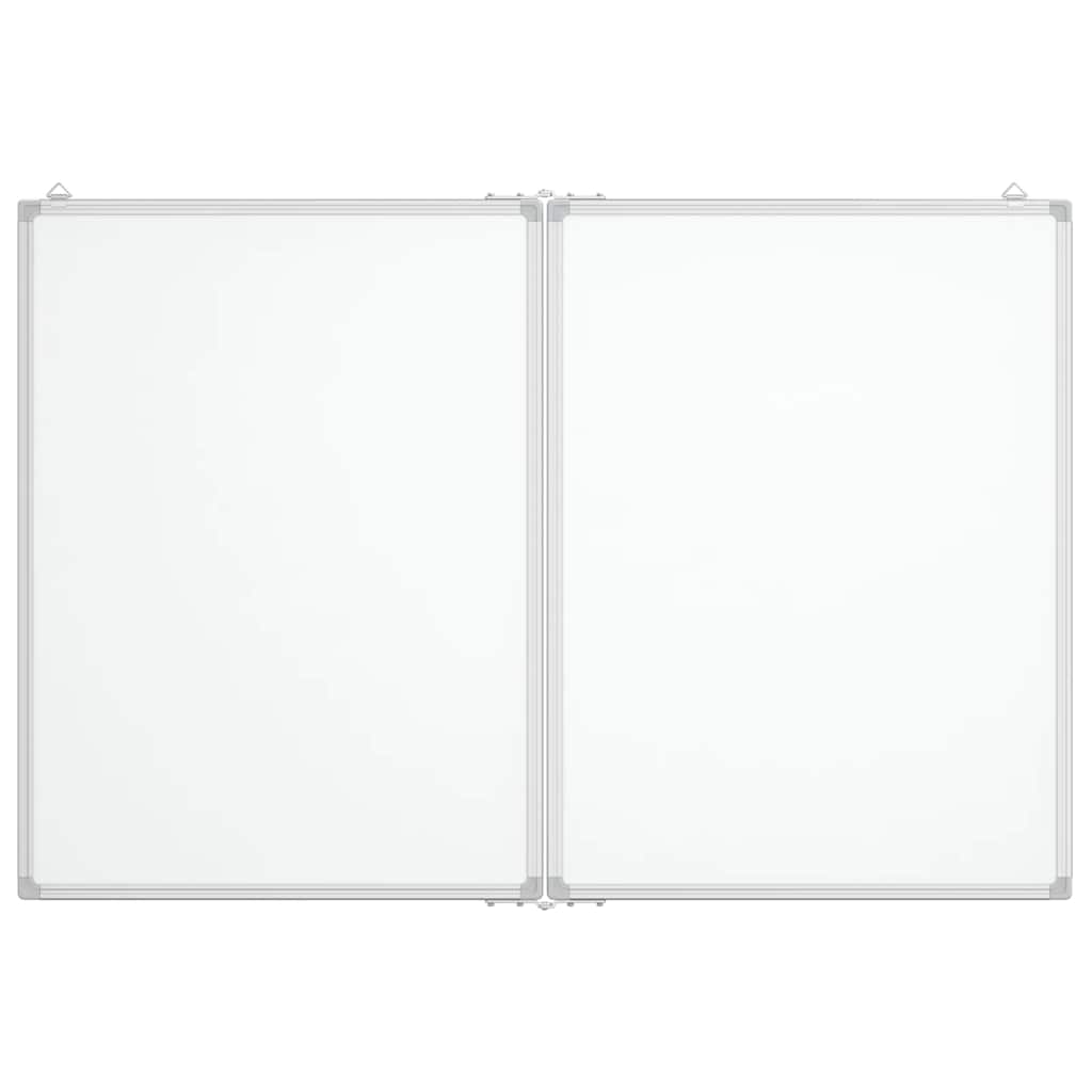Quadro branco magnético dobrável 120x80x1,7 cm alumínio