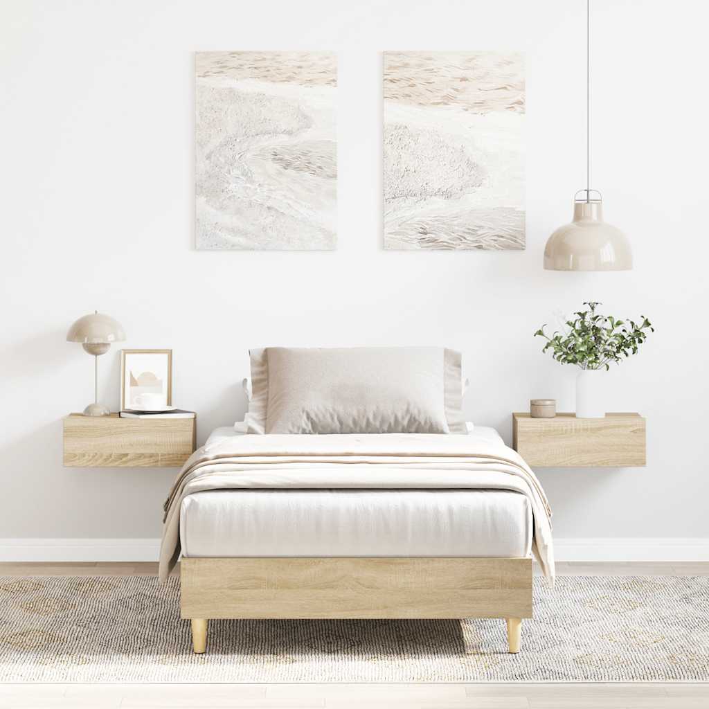 Estrutura cama s/ colchão 90x190 cm carvalho sonoma