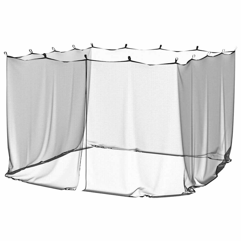 Rede mosquiteira para gazebo retangular 220 mesh preto
