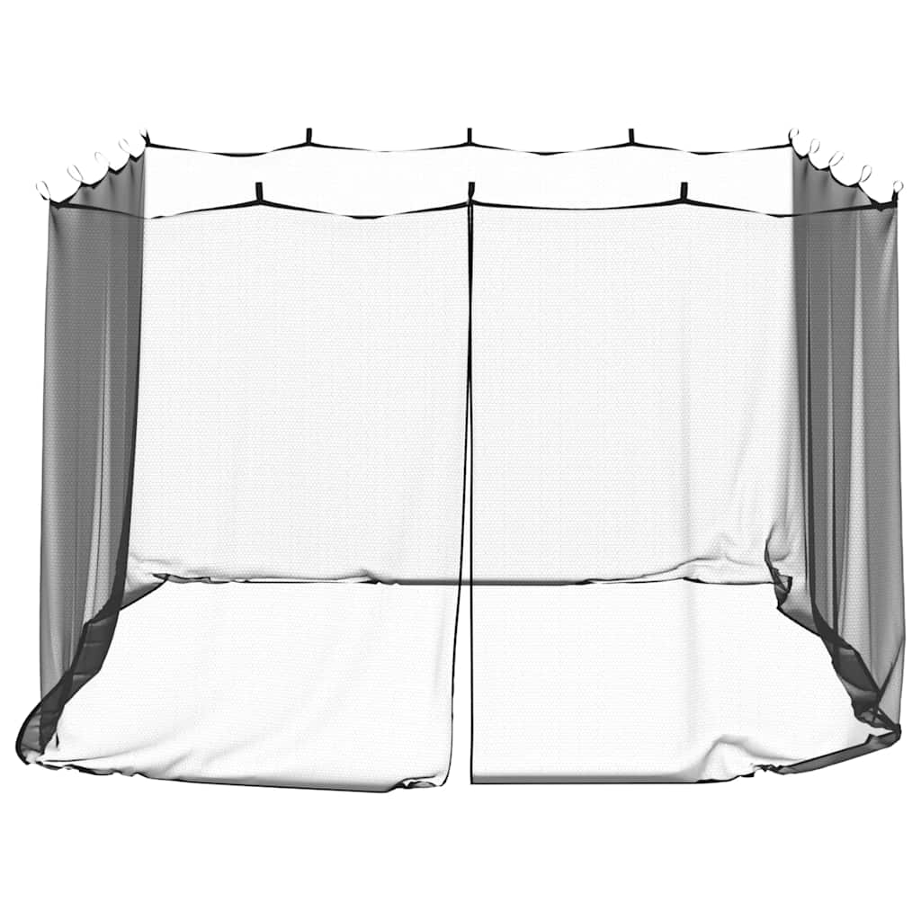 Rede mosquiteira para gazebo retangular 220 mesh preto