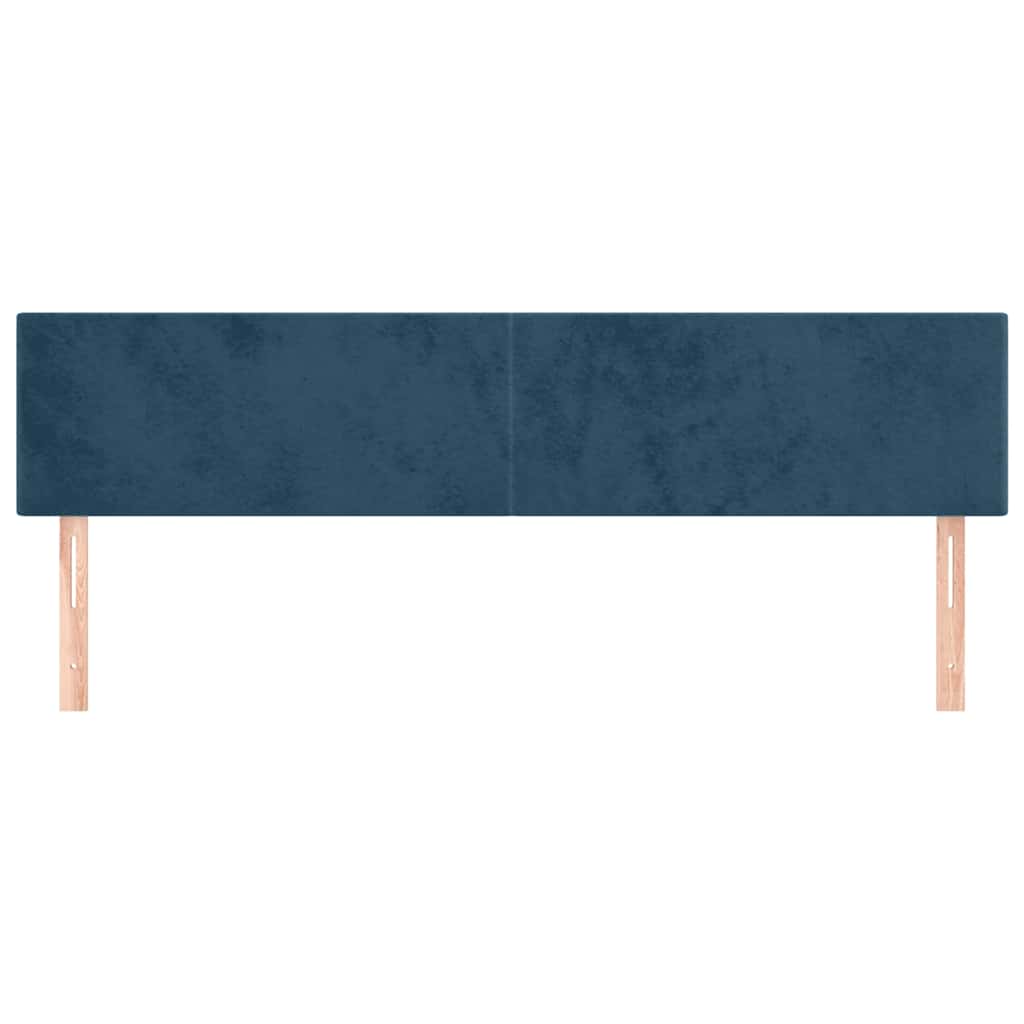 Cabeceiras azul-escuro 180x5x78/88 cm veludo