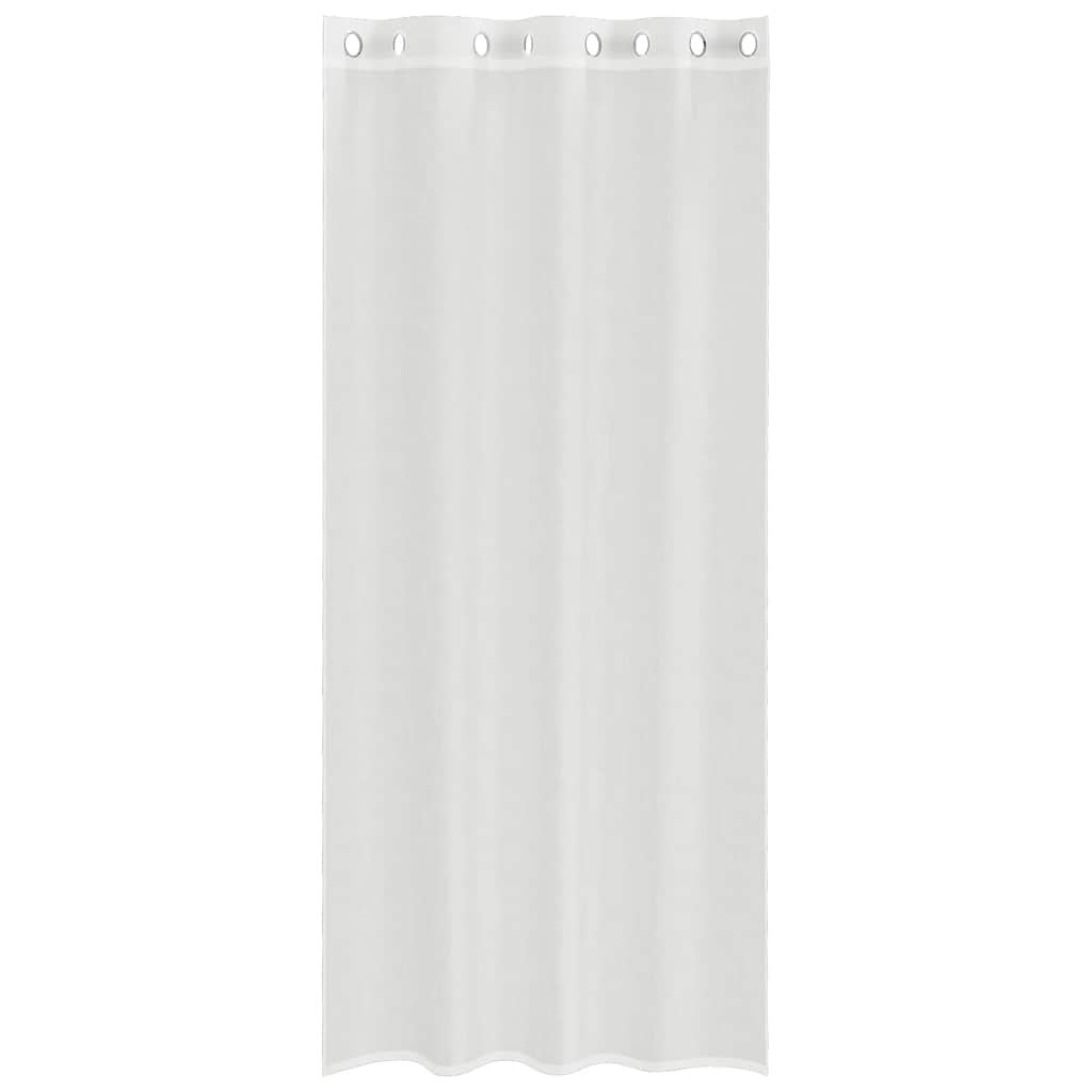 Cortinas de voile com ilhós 2 pcs branco