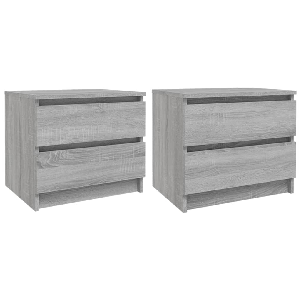 Mesa cabeceira 2pcs 50x39x43,5cm derivados madeira cinza sonoma