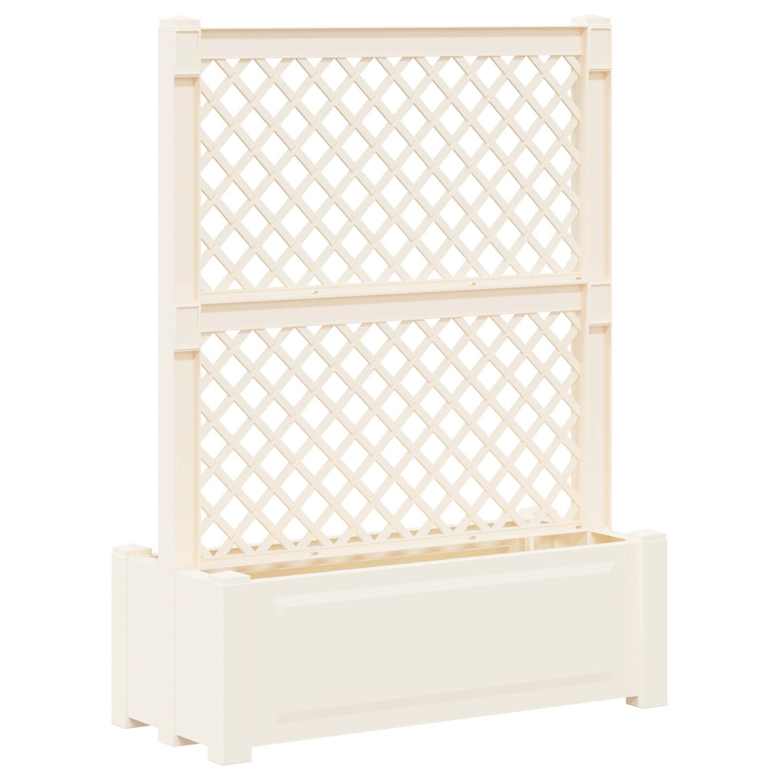 Grande vaso com treliça branco 99,5 x 43 x 133,5 PP