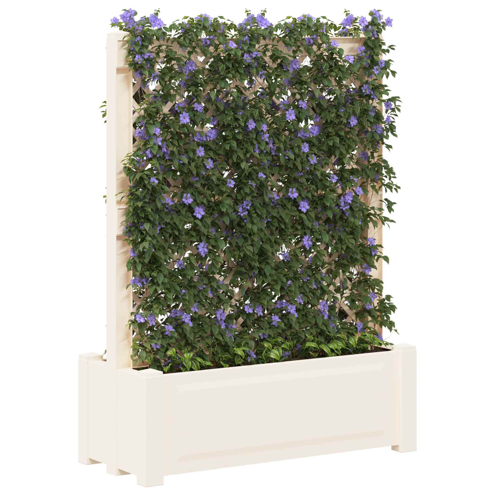 Grande vaso com treliça branco 99,5 x 43 x 133,5 PP