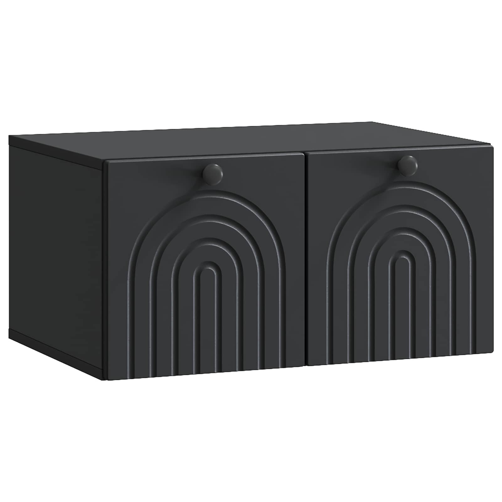 Gabinete de TV de parede preto 59,5 x 41 x 30 cm