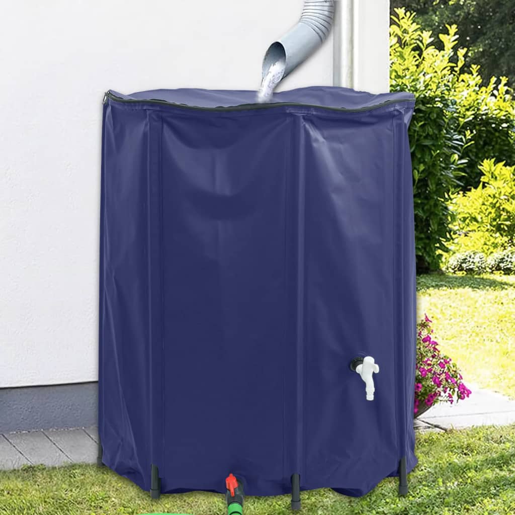 Depósito de água dobrável com torneira 1250 l PVC