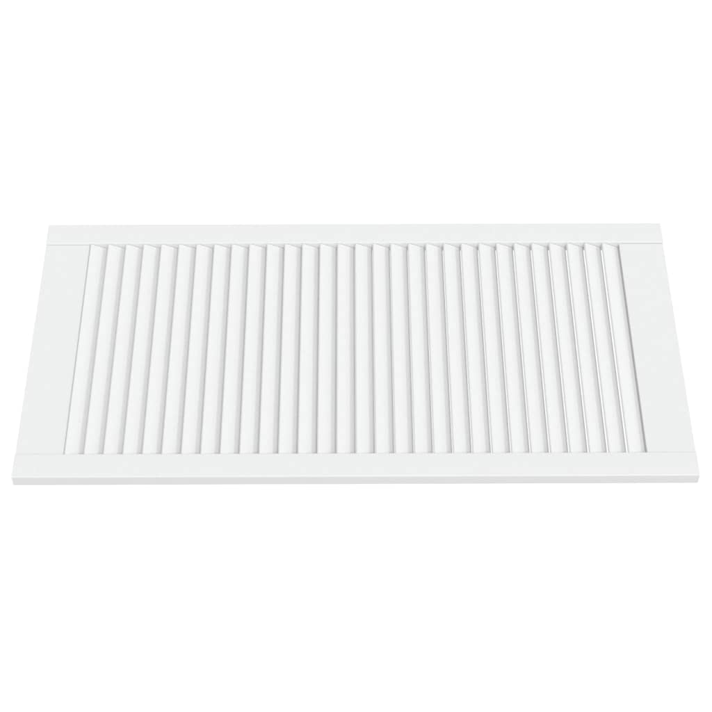 Portas de armário 2 pcs design de persiana pinho maciço branco