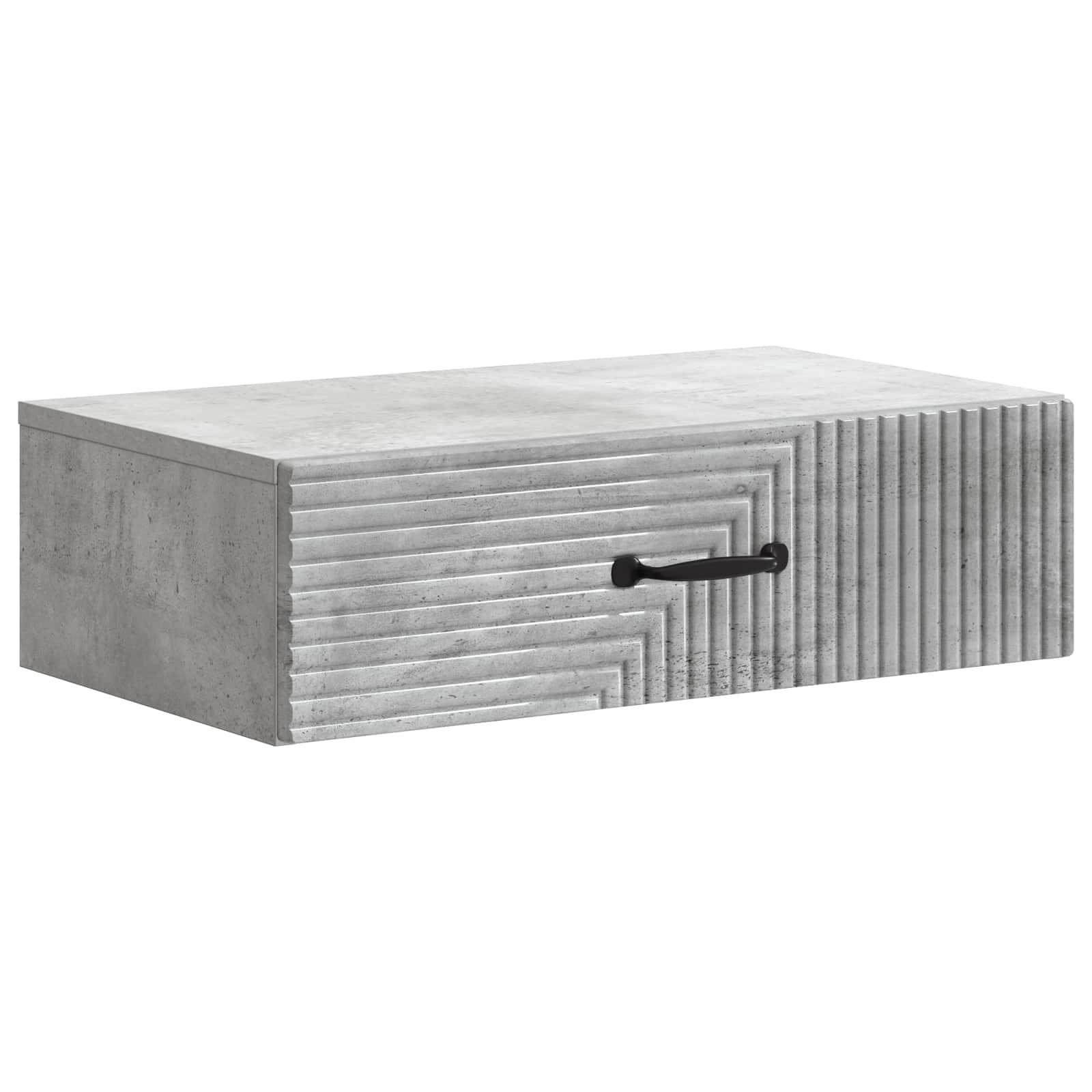 Mesa lateral de parede cinzento cimento 59 x 34,5 x 17 cm