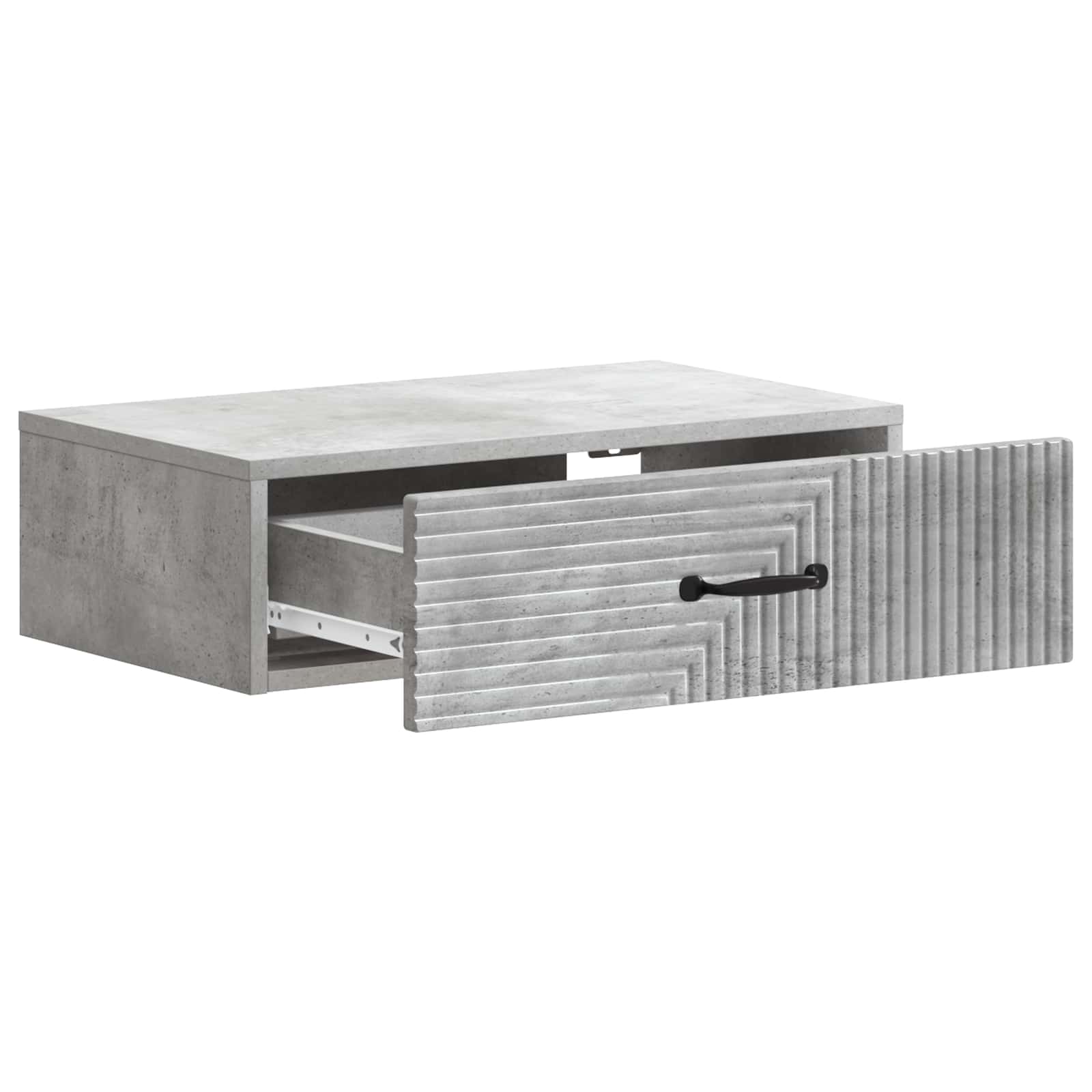 Mesa lateral de parede cinzento cimento 59 x 34,5 x 17 cm