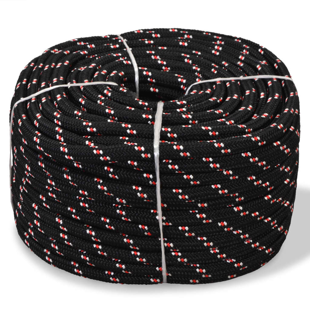 Corda náutica em polipropileno 12 mm 250 m preto
