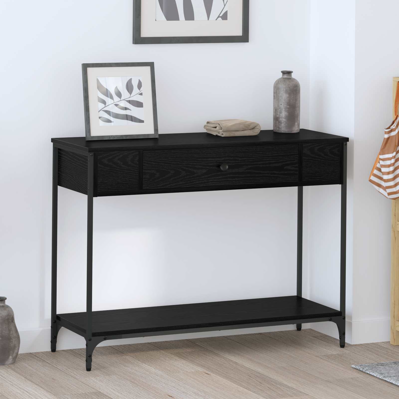 Aparador carvalho preto 100 x 34.5 x 75 cm derivados de madeira