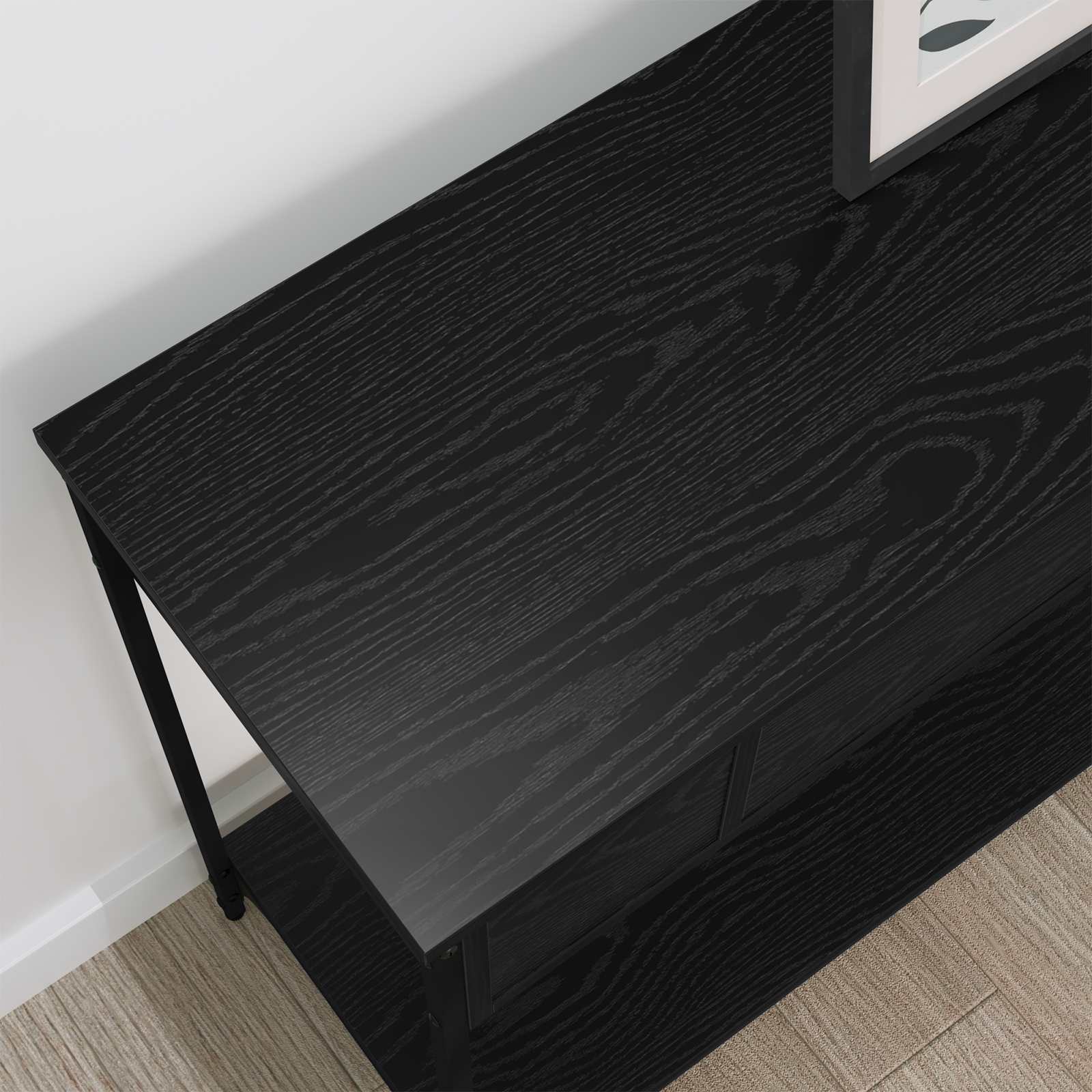 Aparador carvalho preto 100 x 34.5 x 75 cm derivados de madeira