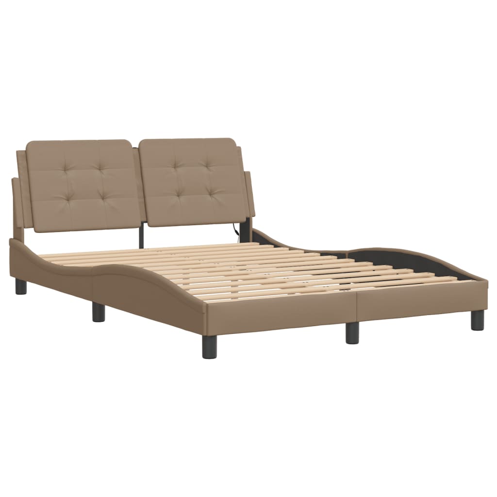 Estrutura de cama com LED sem colchão zadar 120x200 cappuccino