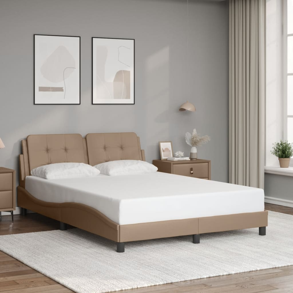 Estrutura de cama com LED sem colchão zadar 120x200 cappuccino