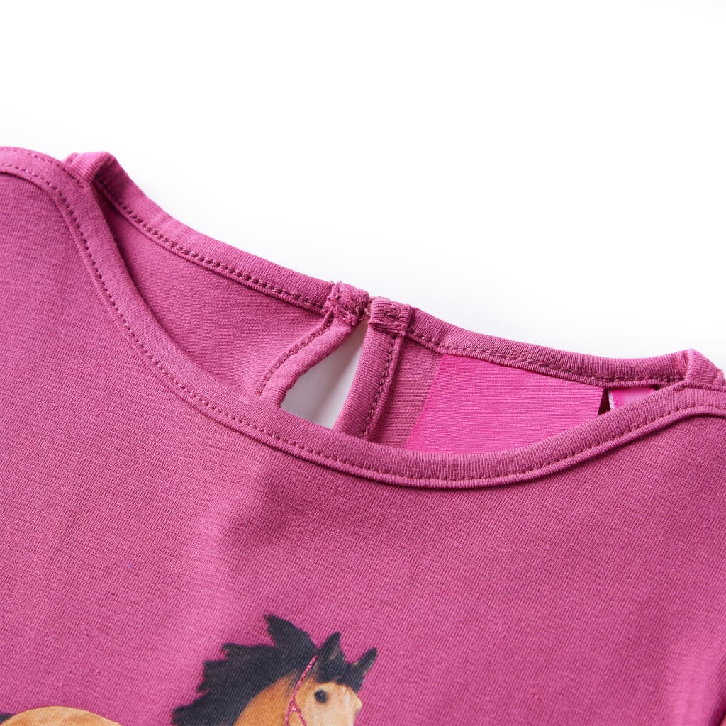 T-shirt de manga comprida para criança cor framboesa 104