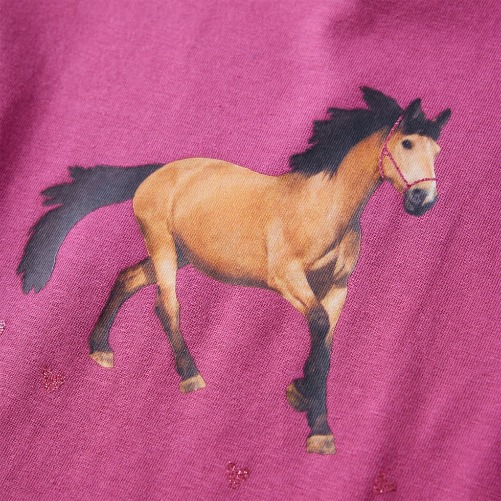T-shirt de manga comprida para criança cor framboesa 104