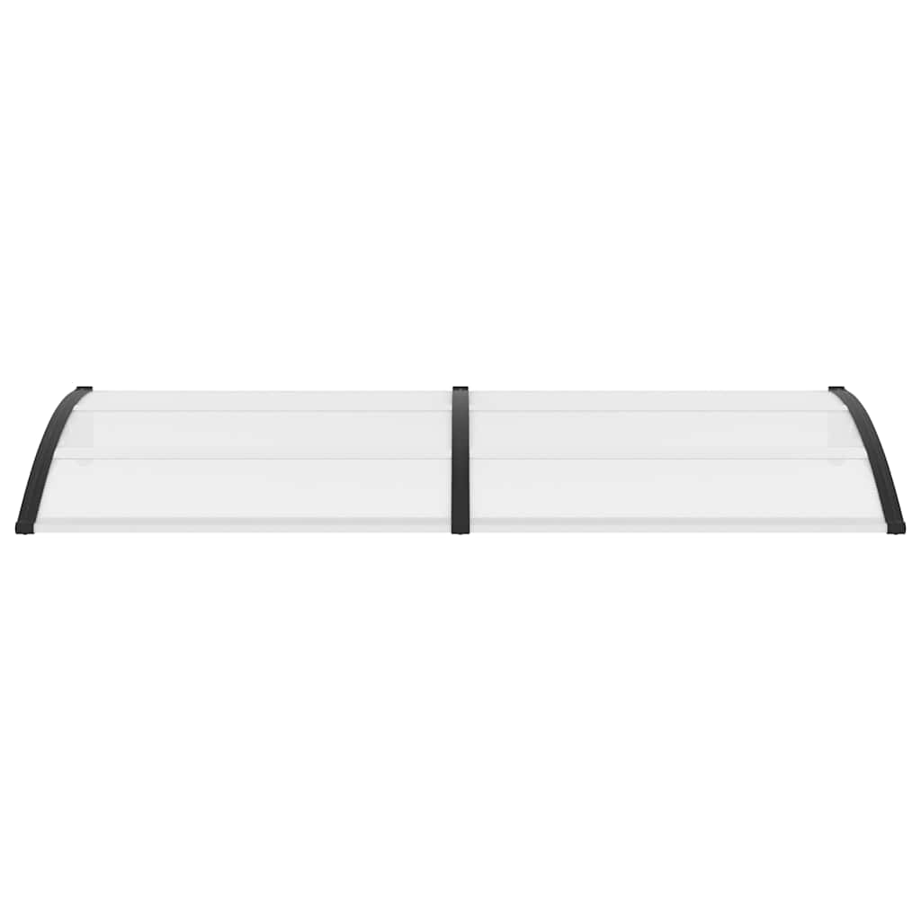 Toldo para porta 240x75 cm PC preto e transparente