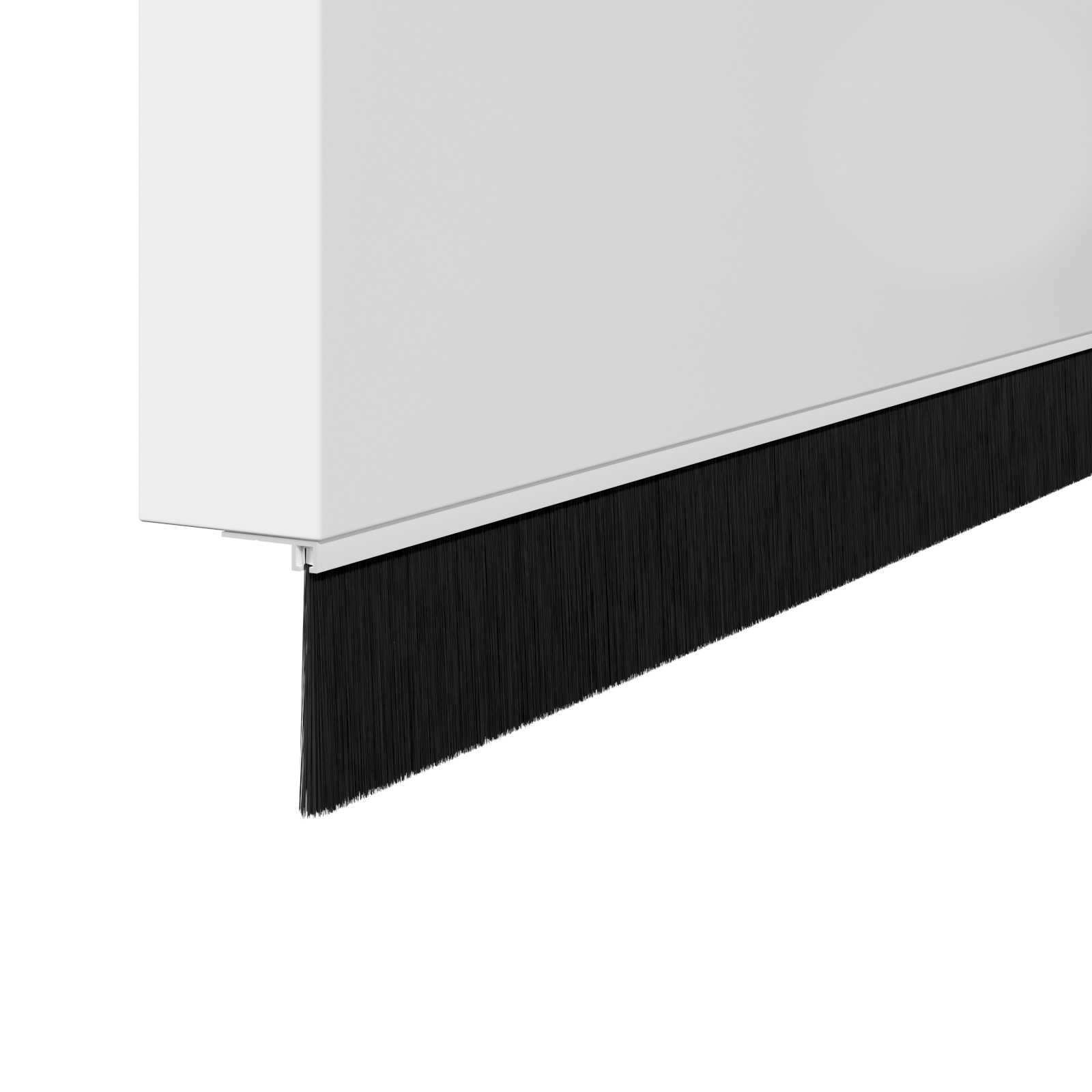 Selos de escovas para porta com parafuso 12 unid. branco 100 cm