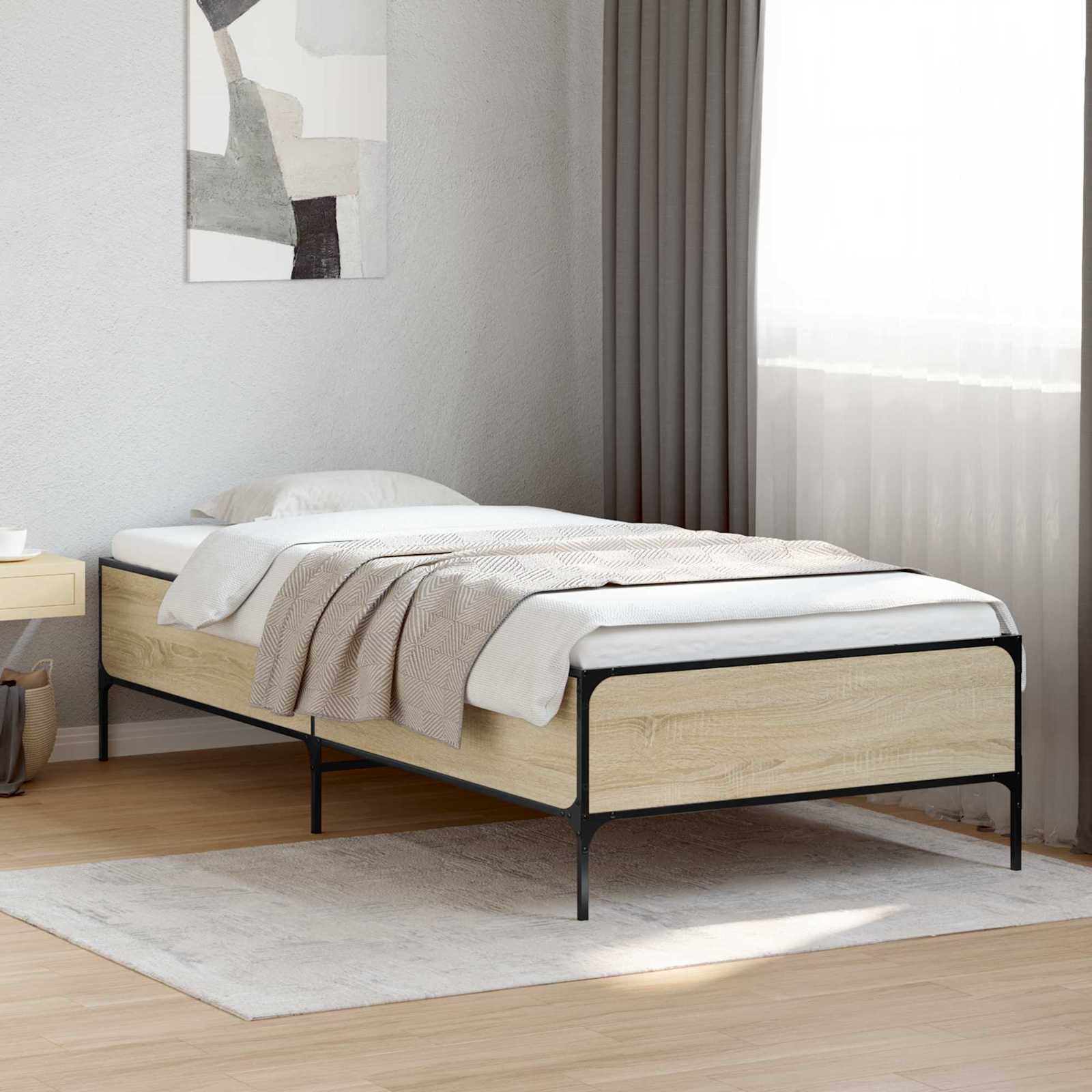 Estrutura da cama carvalho sonoma 80 x 200 cm