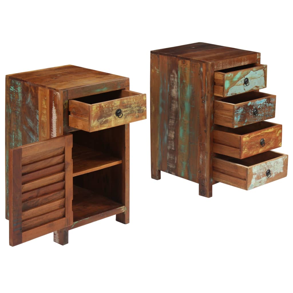 Secretária pedestal madeira recuperada maciça 140x50x77cm