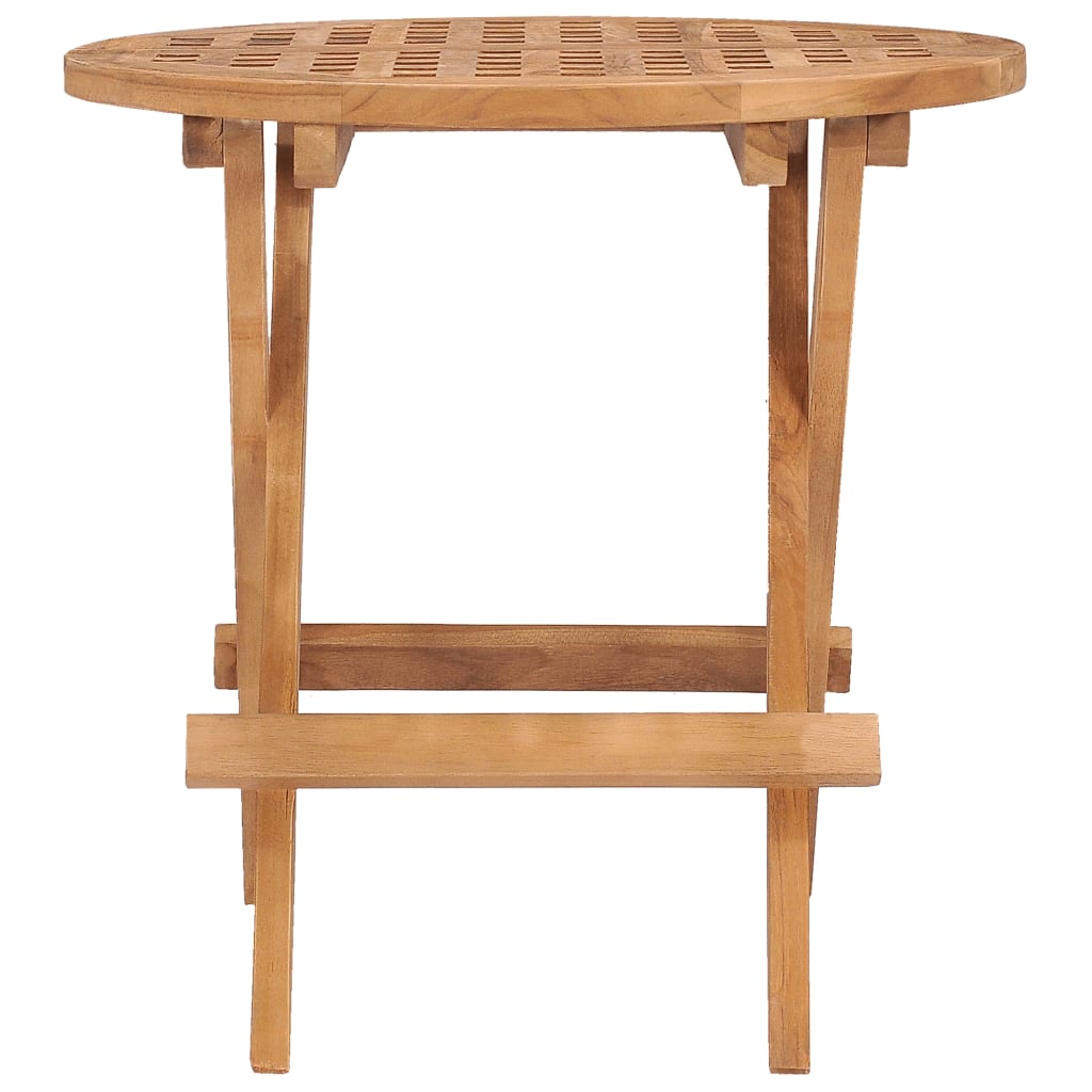 Mesa de jardim dobrável 50x50x50 cm madeira de teca maciça