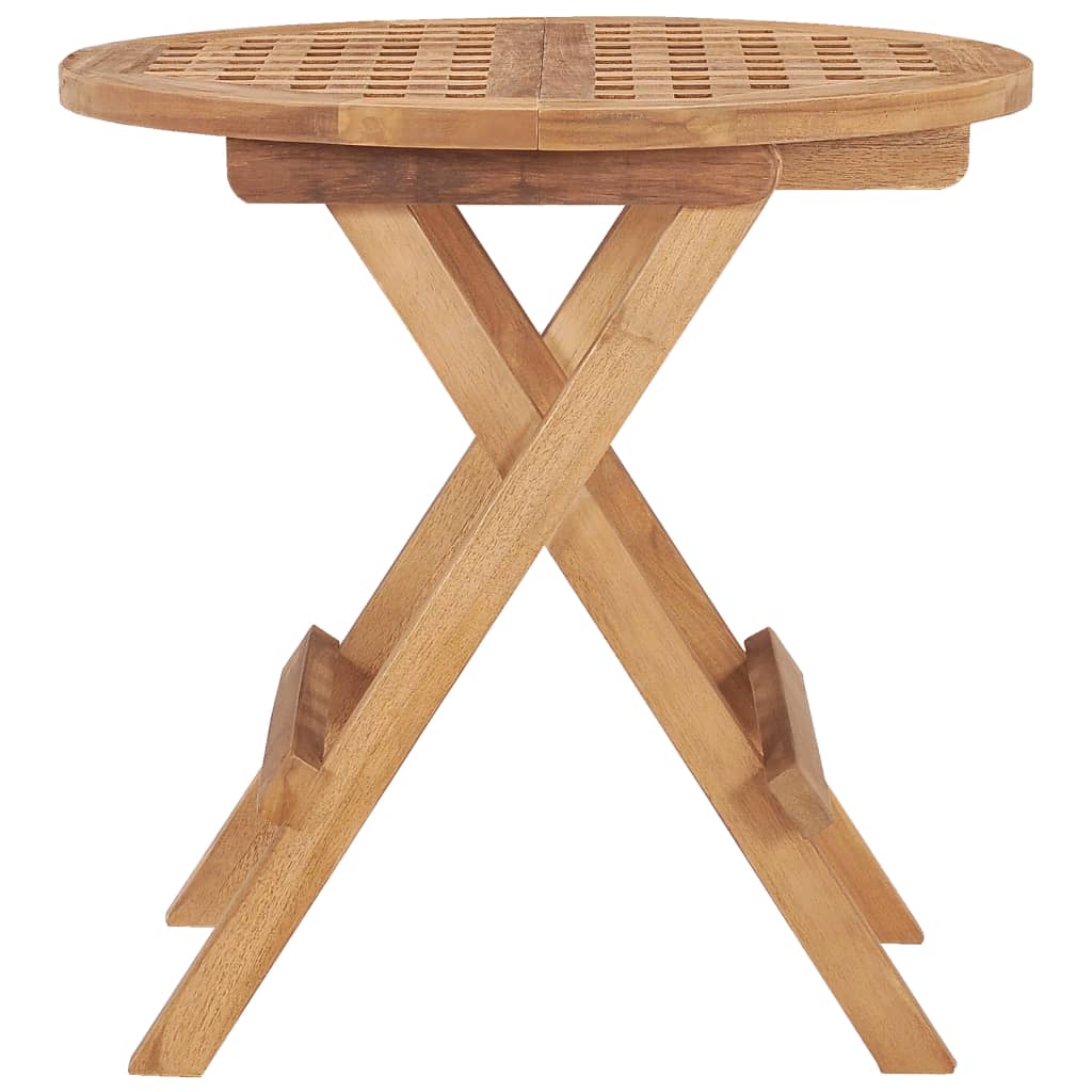 Mesa de jardim dobrável 50x50x50 cm madeira de teca maciça