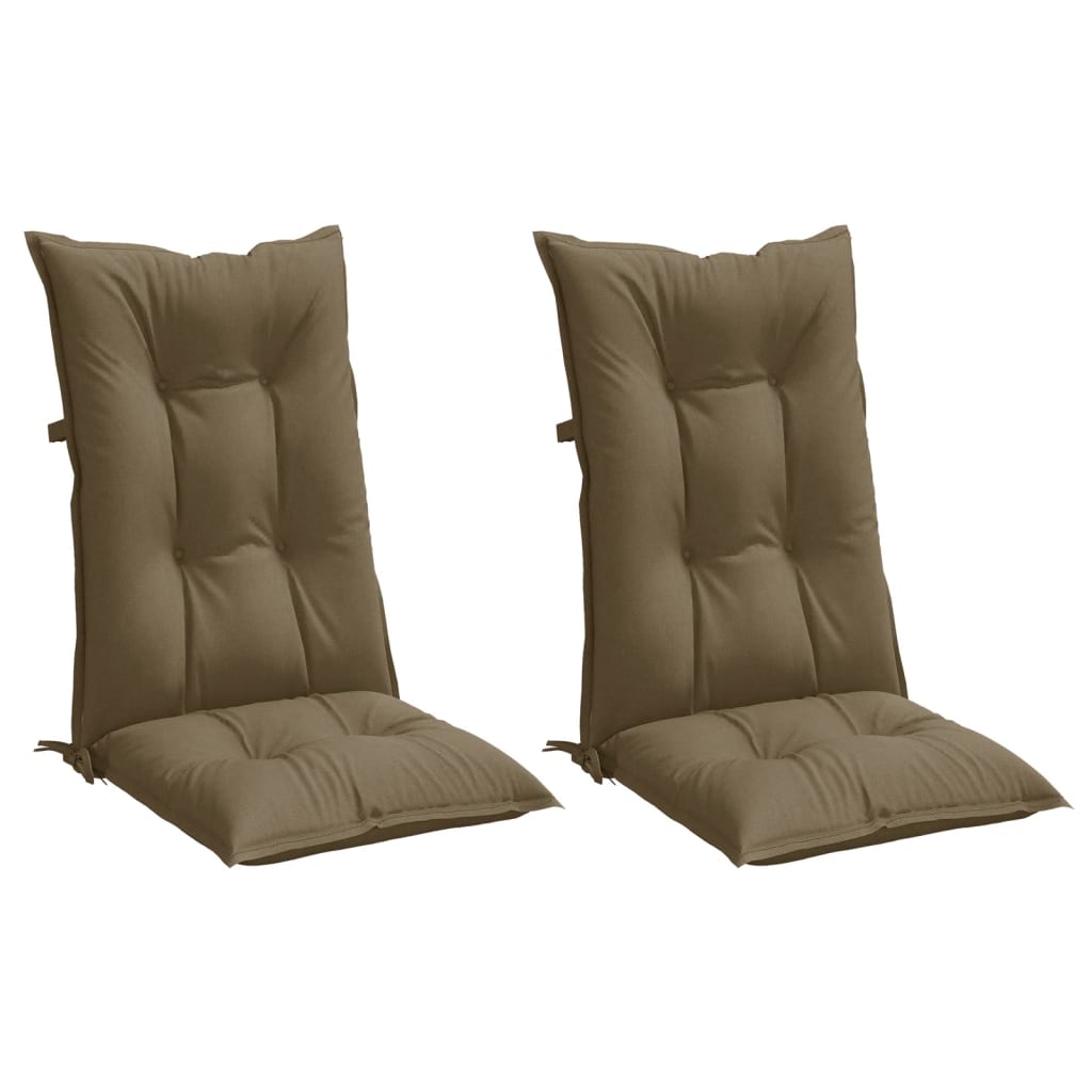 Almofadões p/ cadeiras altas 2 pcs mesclado tecido cinza-acas.