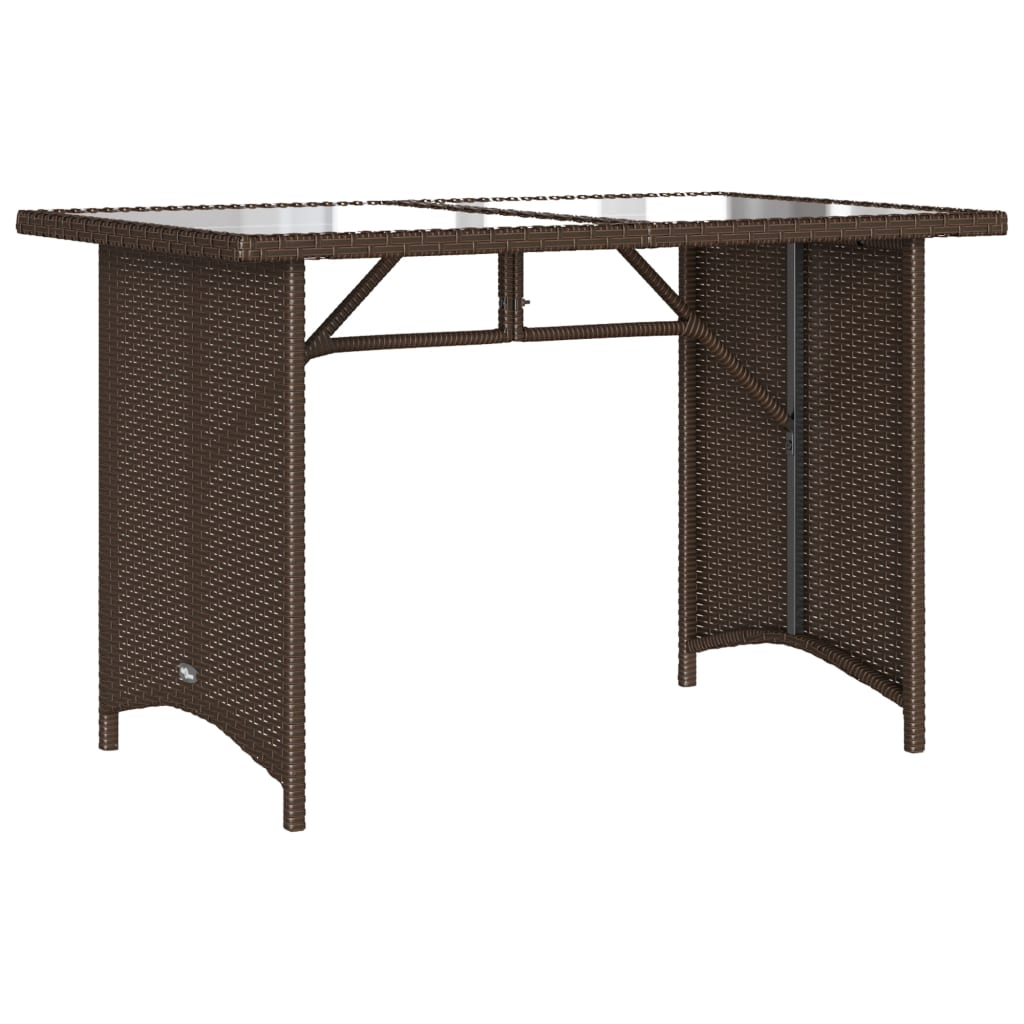 6 Pcs conjunto de sofás jardim c/ almofadões vime PE castanho