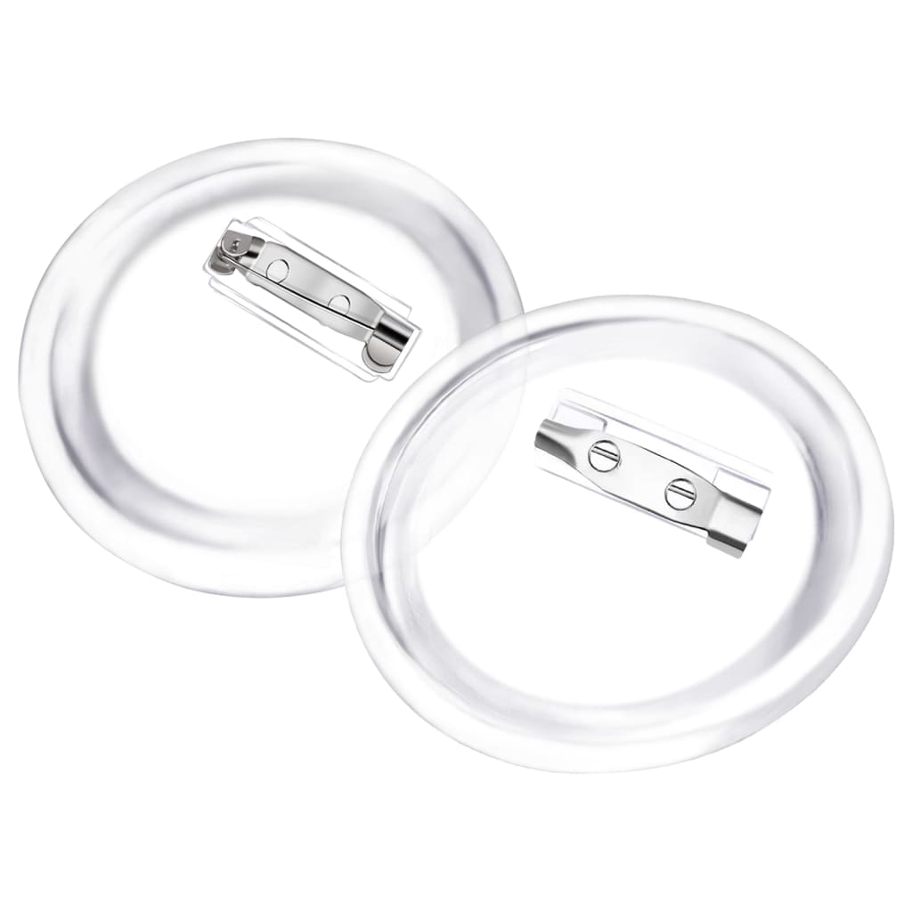 Kit de crachás com alfinetes 100 conjuntos 58 mm acrílico